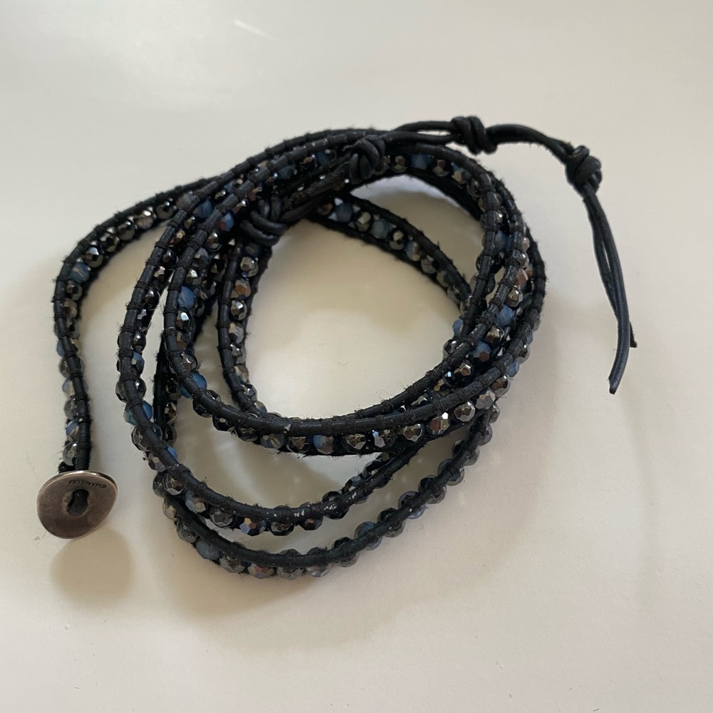 Chan Luu Navy Wrap Bracelet
